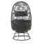 Hikre - Patio Lounge Chair & Side Table - Black / Charcoal