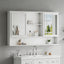 Wall Mounted Bathroom Medicine Cabinet With Double Mirrored Doors