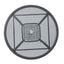 Bistro Table With Iron Frame And Glass Top - Gray