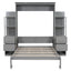 Murphy Wall Bed With LED Lights, Shelves And Drawers