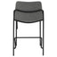 Counter Height Stools With Footrest (Set of 2) - Gray / Black
