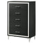 Malcolm - 5 Drawer Bedroom Chest - Black