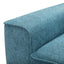 Modern Fabric Sofa With Cushions, Sleek Arm Design