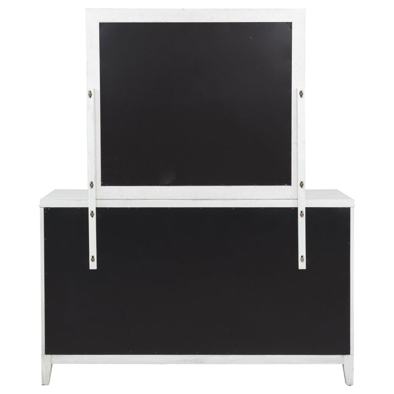 6 Drawer Dresser & Mirror - White
