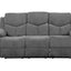 Kalen - Chenille Sofa With Drop Down Table - Gray