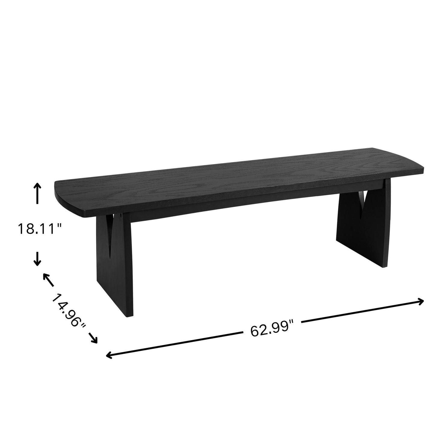 Dining Bench For Kitchen - Black