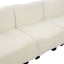 3 Seater Sofa Couch With Curved Armrests