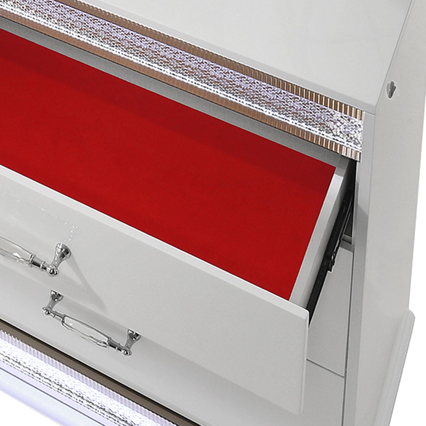 Glam - 6 Drawer Dresser With LED Lighting (Includes Dresser Only) - White