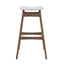 Mid Century Modern Bar Stool Set With Upholstered Seating