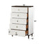 Carena - 5 Piece Bedroom Set (Eastern King Dresser Chest Mirror Nightstand) - Brown / Light Gray / White