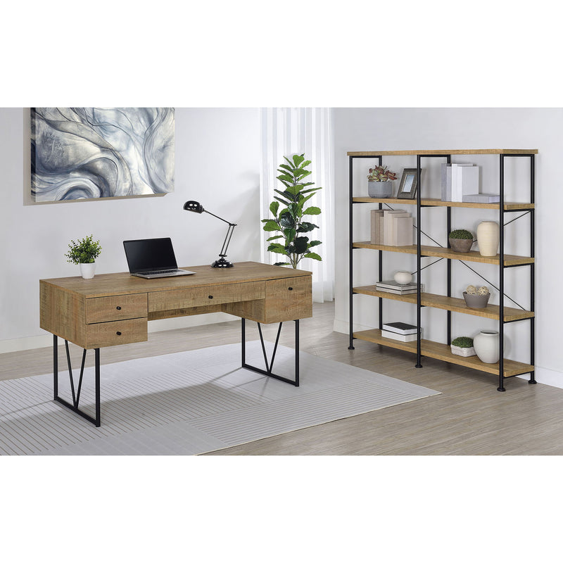 Vellun - 4 Drawer Writing Desk - Mango Color