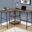 Computer Desk, Home Office, Corner, Storage Shelves, L-Shape, Work, Laptop, Contemporary, Modern - Brown