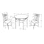 3 Pieces Dining Table Set, Small, Round, Contemporary & Modern