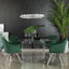 Tufted Swivel Dining Chair With Slim Sloped Arms - Green