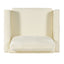 Accent Chair Upholstered Single Sofa With Square Arms, Sewn Pillow Back For Living Room