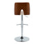 Ariana - Mid Century Modern Adjustable Barstool Stool With Swivel With Rounded T Footrest (Set of 2)