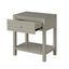 Dylan - Wooden End Side Table Nightstand With Glass Top And Drawer