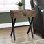 Accent Side X Table, Storage Drawer, Contemporary & Modern