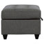 Storage Ottoman With Tufted Design - Gray
