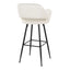 Margarite - Contemporary Fixed Height BarStool With Square Footrest (Set of 2)