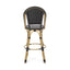 Outdoor Rattan And Aluminum French Barstools (Set of 2)
