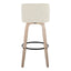 Toriano - Contemporary Fixed Height Barstool Swivel And Round Footrest (Set of 2)