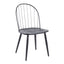 Riley - Industrial High Back Armless Chair (Set of 2) - Black