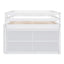 Loft Bed With Retractable Writing Desk And 4 Drawers, With Lateral Portable Desk And Shelves