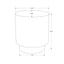 Round Accent Table, Indoor Outdoor - White