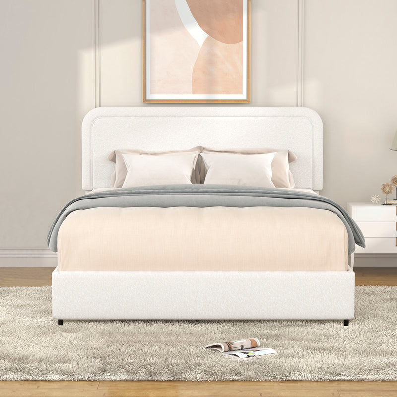 Liv - Cama plataforma tapizada con cajones patentada