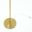 Majestic - Ring Base Curved Floor Lamp With Triangle Drum Shade - Gold / White