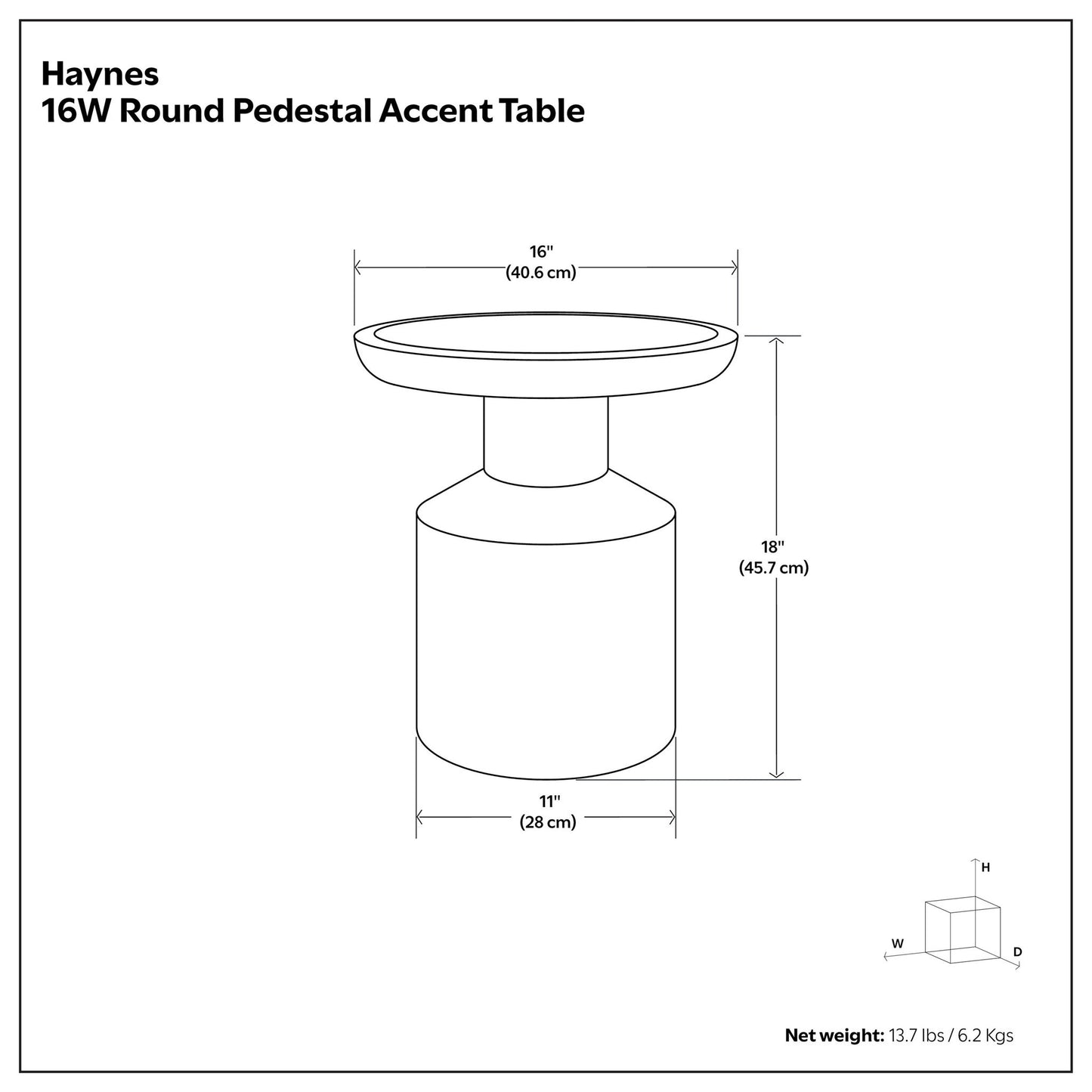 Haynes - Handcrafted Wooden Accent Table