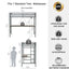 Adam - Twin Loft Bunk Bed With Cinnamon Wood Desk And Closet Rod - Black