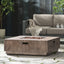 Wellington Square Iron Fire Pit With Wood Pattern Design And 50, 000 Btu Output