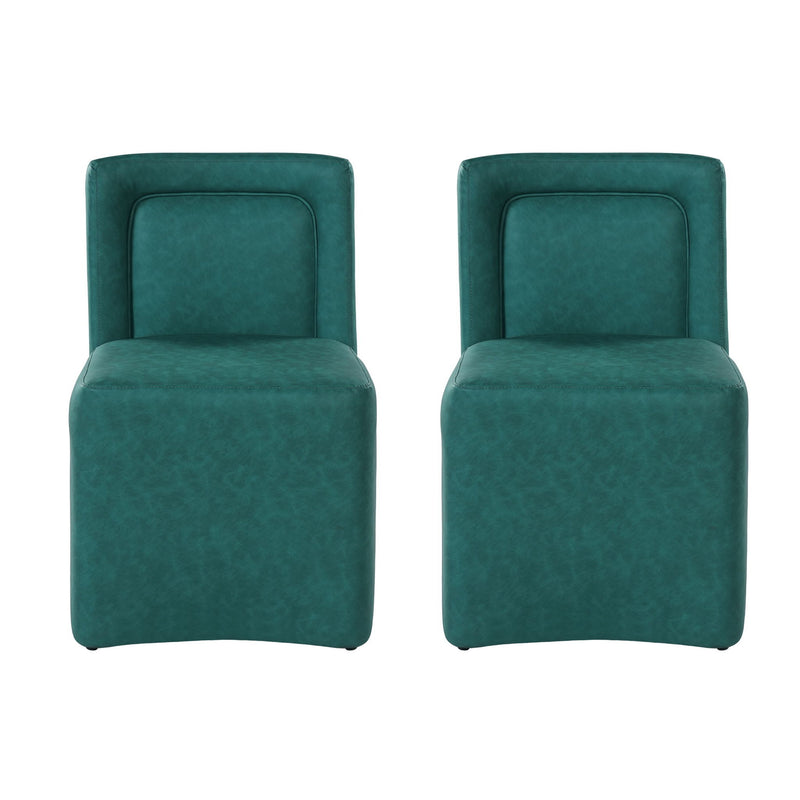 Vintage Upholstered Dining Chairs (Set of 2)