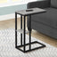 Accent Table, C - Shaped, Marble Look Contemporary & Modern Convenient Design
