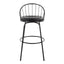 Riley - Claire Farmhouse Fixed Height Barstool With Swivel With Round Footrest (Set of 2)