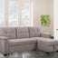 Nathan - Reversible Sleeper Sectional Sofa With Storage Chaise, USB Charging Ports And Pocket