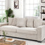 Luxe Sofa With 5 Matching Toss Pillows, Sleek Design, Spacious And Comfortable 3 Seater Couch