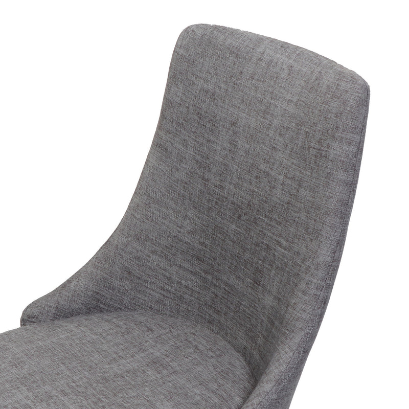 Modern Dining Chair With Iron Legs And - Light Gray