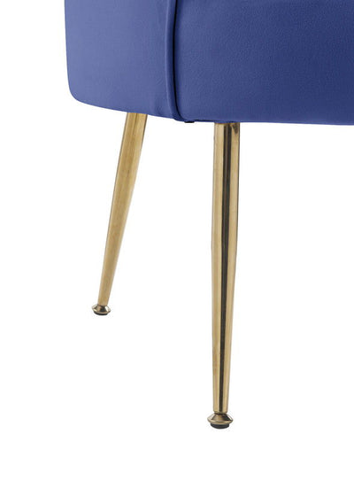 Angelina - Scalloped Back Barrel Accent Chair With Metal Legs