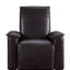 Misezon - Top Grain Leather Power Motion Recliner - Dark Brown