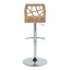 Folia - Mid Century Modern Adjustable Barstool With Swivel With Rounded T Footrest (Set of 2)