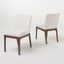 5 Piece Dining Set With Table And Upholstered Chairs - Light Beige / Walnut