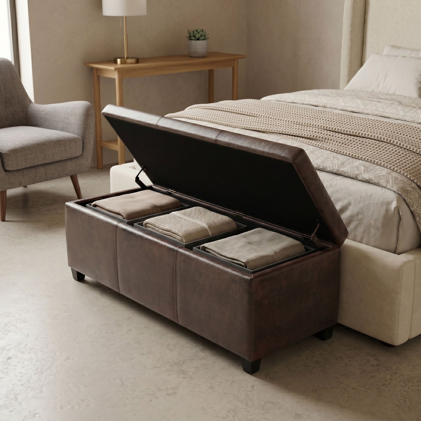 Avalon - Contemporary Storage Ottoman Bench