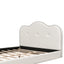 Upholstered Platform Bed With Sturdy Frame And Headboard