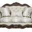 Pierce - Loveseat With 3 Pillows - Beige / Cherry