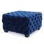Modern Glam Ottoman With Upholstery And Button Tufted Design