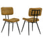 Tufted Side Chairs Upholstery And Tapered Legs (Set of 2) - Camel