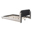 Upholstered Platform Bed With Thick Solid Frame And Stylish Curve-Shaped Design